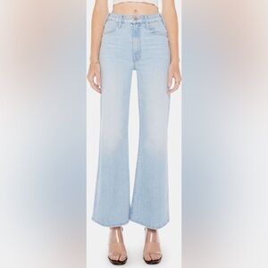 MOTHER The Hustler Roller Flood Wide Leg Jeans (Damaged)